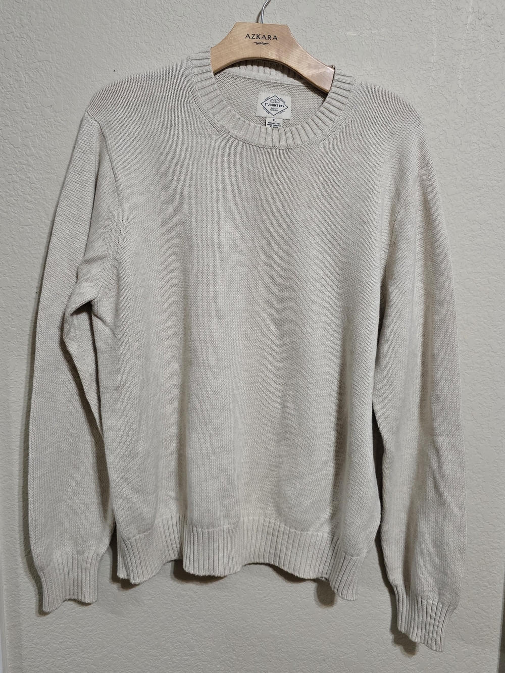 St. John's Bay Men's Crewneck Sweater - Beige